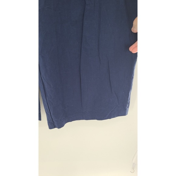 HALARA Women's Wide Leg Pleated Pants Size Medium NEW Blue Cotton Pleated - Picture 8 of 10